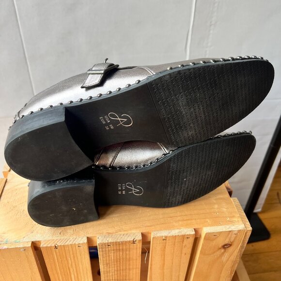 Adrianna Papell size 9 Silver Metallic Studded Loafers - Picture 9 of 14